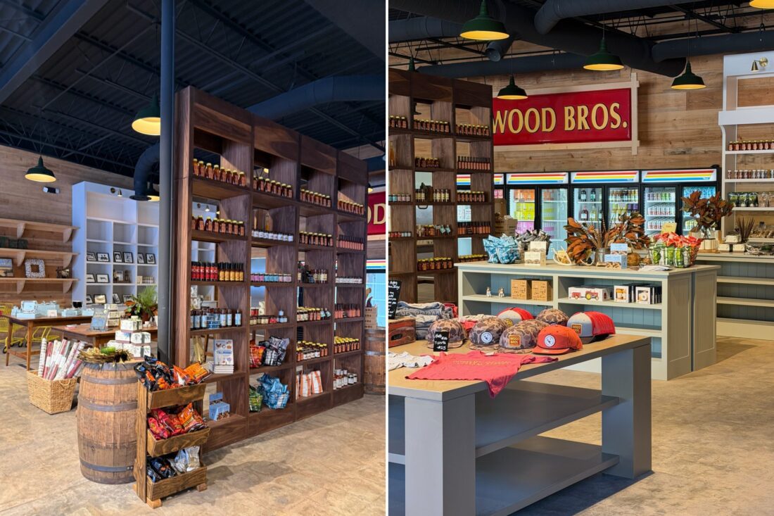 A general store with food and artwork