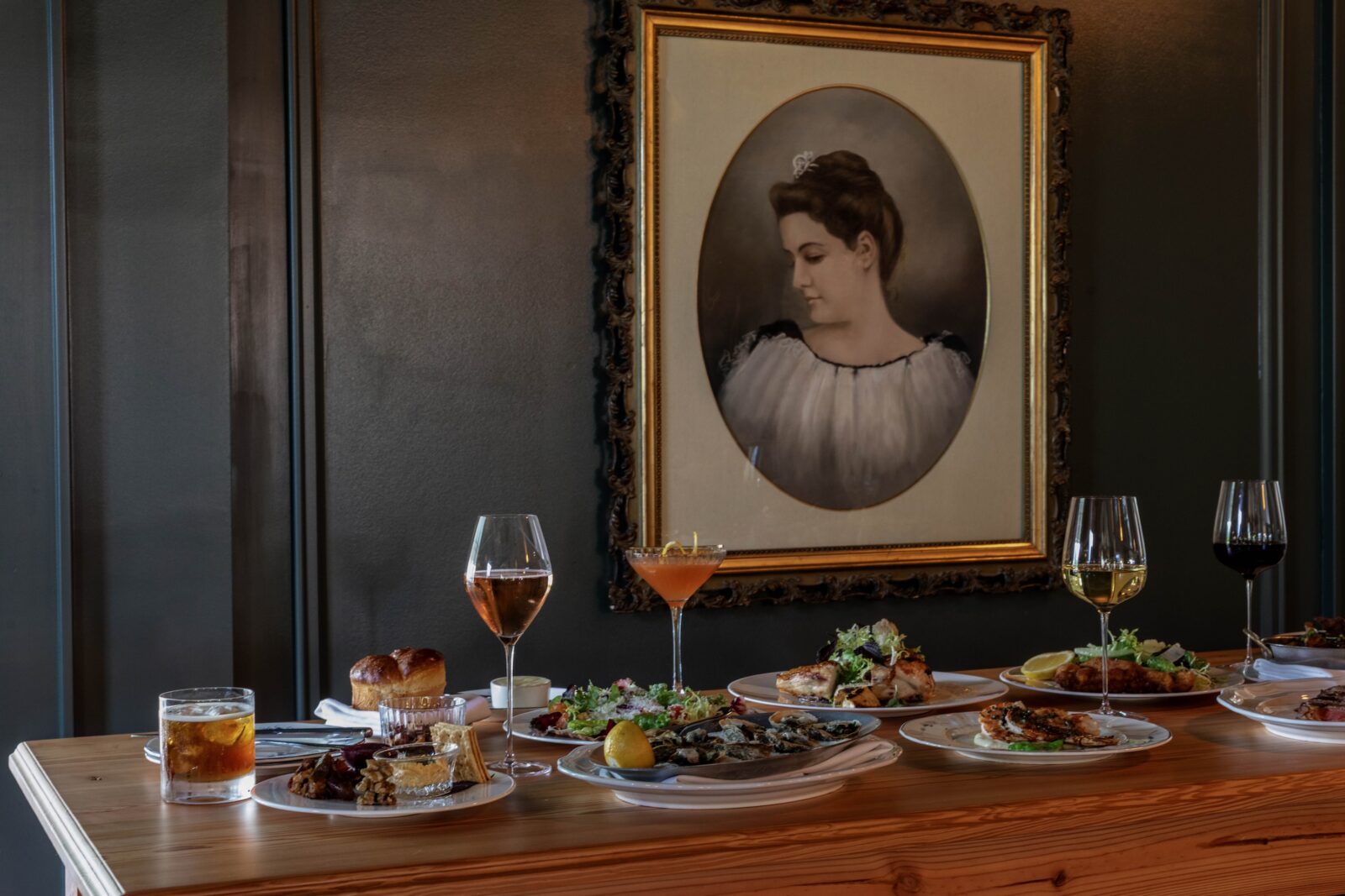 tablescape with portrait