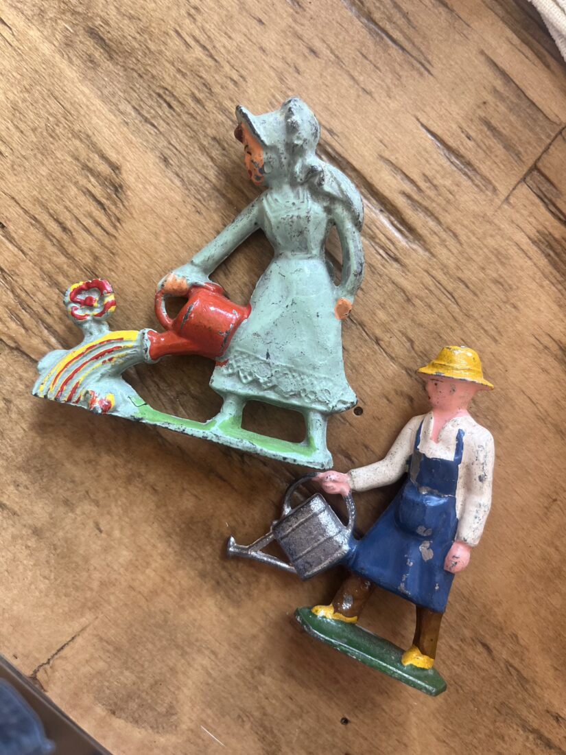 two gardener wedding cake toppers