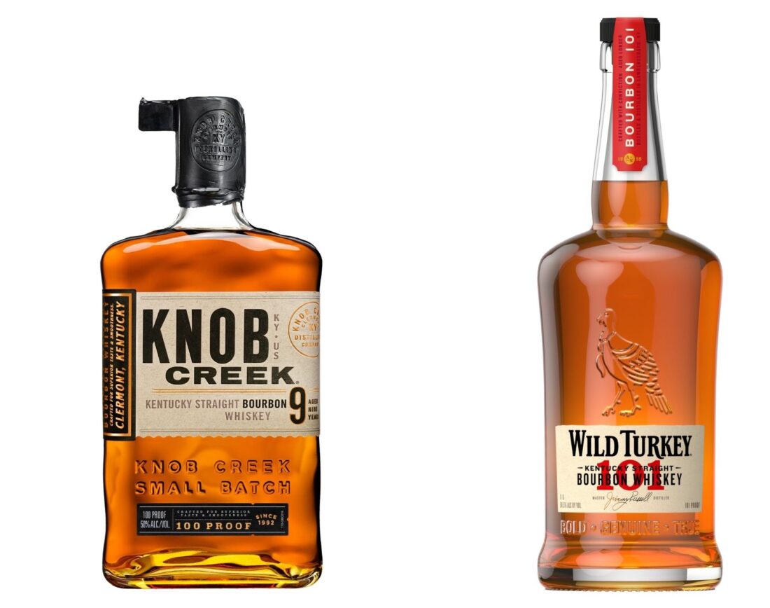 Two bottles of bourbon