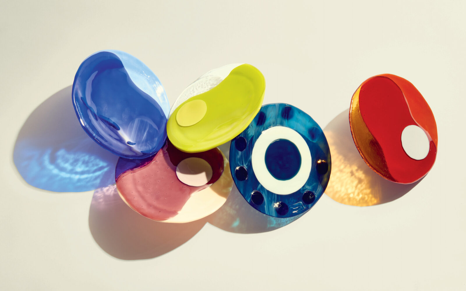 An array of glass plates