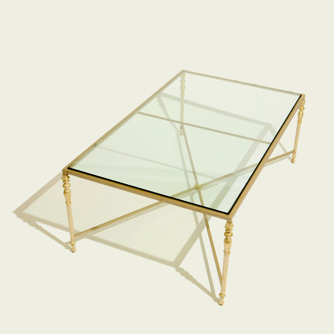 A glass table
