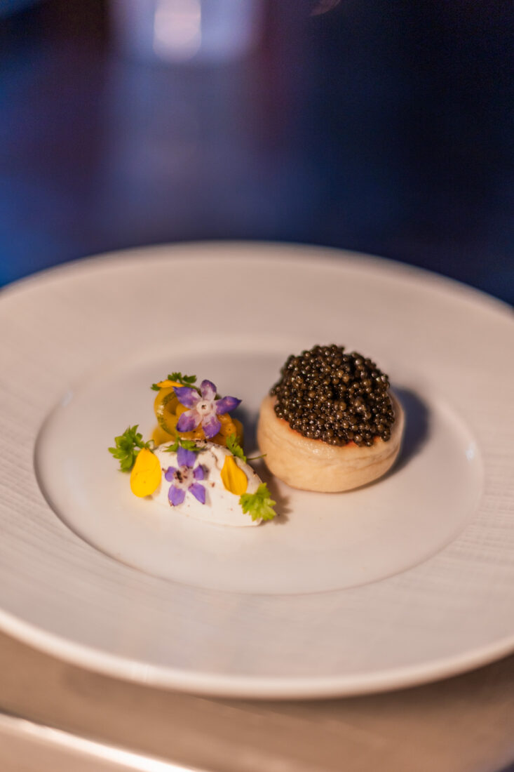 Caviar eggs Benedict